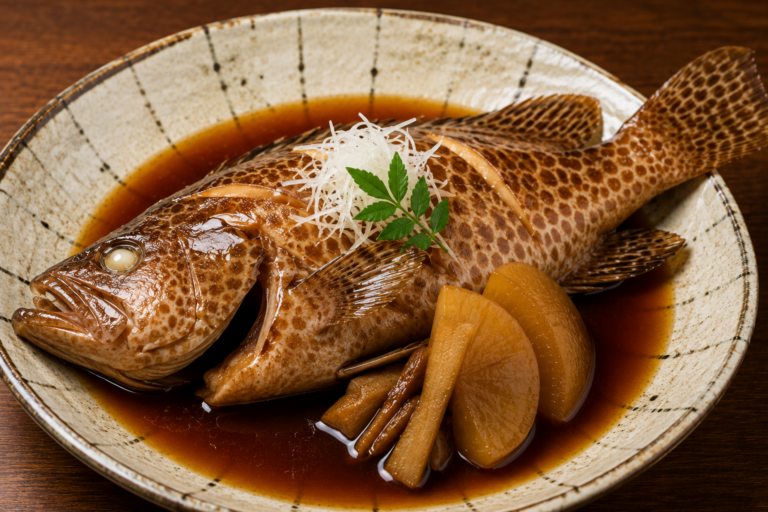 オオモンハタのオオモンハタの煮付け